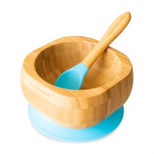 Bol Bambú Azúl Eco Rascals con Cuchara