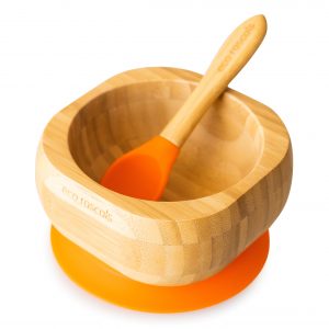 Bol Bambú Naranja Eco Rascals con Cuchara