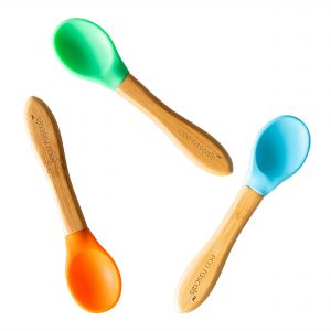 Cucharas Bambú Eco Rascals 3 Unidades Azúl-Verde-Naranja