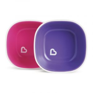 Pack cuencos antideslizante lila y rosa Munchkin