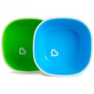 pack 2 cuencos antideslizantes azul y verde Munchkin