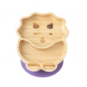 Plato Bambú Eco Rascals Dino Morado