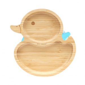Plato Bambú Eco Rascals Pato Azúl