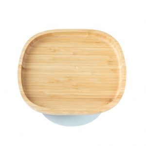 Plato Bambú Eco Rascals sin Secciones Gris