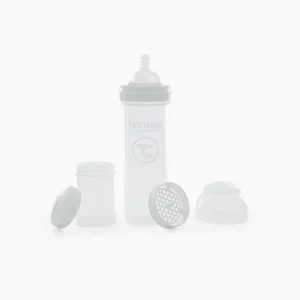 Biberón Anticólico Twistshake 330 ml Blanco