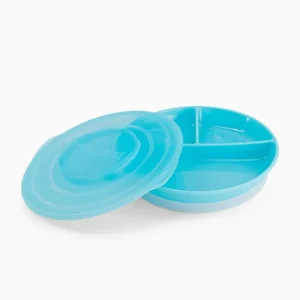 Plato Twistshake con Secciones Azul Pastel