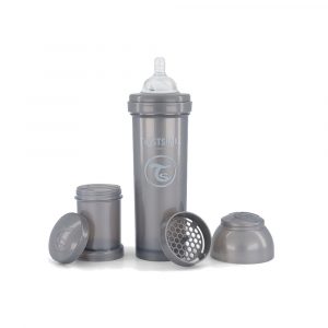 Biberón Anticólico Twistshake 330 ml Gris