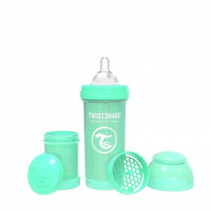 Biberón Anticólico Twistshake 260ml Verde Pastel