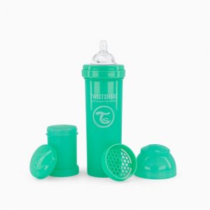 Biberón Anticólico Twistshake 330ml Verde Pastel